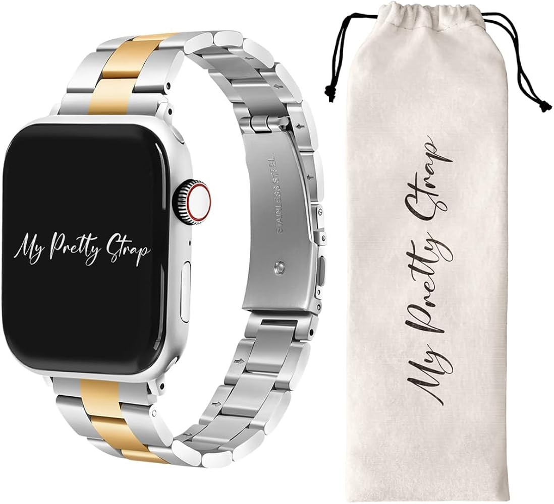 My Pretty Strap - Compatible Apple Watch Band Strap, Stainless Steel Fashion iWatch Replacement S... | Amazon (US)