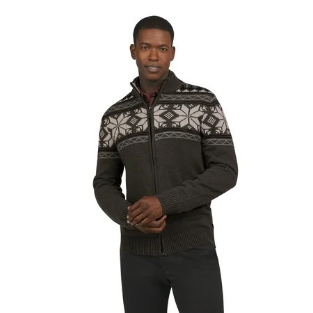 Chaps Men s & Big Men s Full Zip Holiday Sweater Sizes S-2XL | Walmart (US)