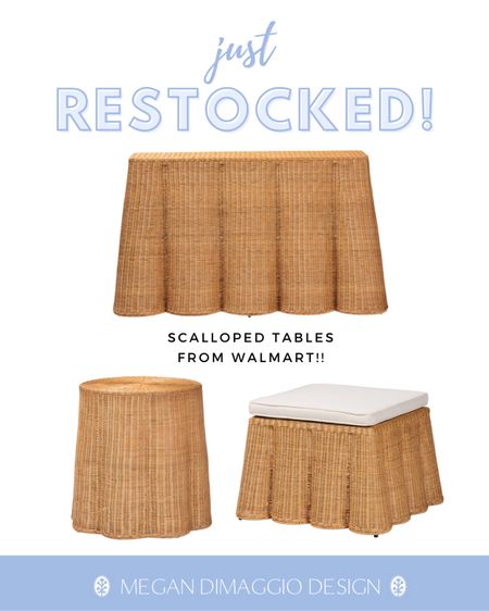 🏃🏼‍♀️🏃🏼‍♀️🏃🏼‍♀️ THEYRE BACK!! Snag these affordable look for less scalloped wicker dupe console, ottoman and side table now all way less than the designer society social version!! 😍🙌🏻 SOLD OUT so fast when they first came out so don’t wait to check out your cart!! 🛒 🏃🏼‍♀️💨

#LTKHome #LTKSaleAlert