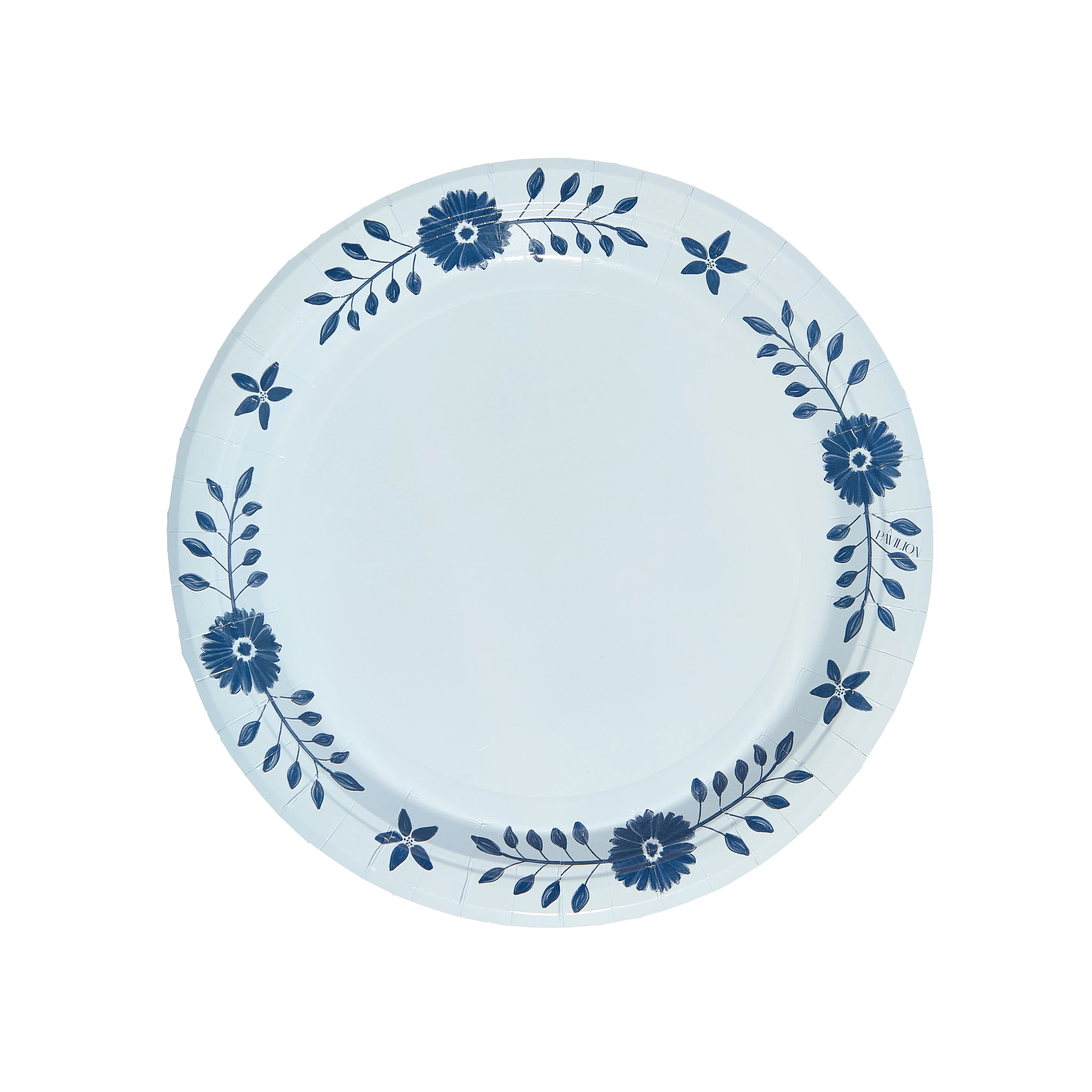 Sky and Navy Daisy Josephine Dinner Plates - 8 pack | Pavilion Paper