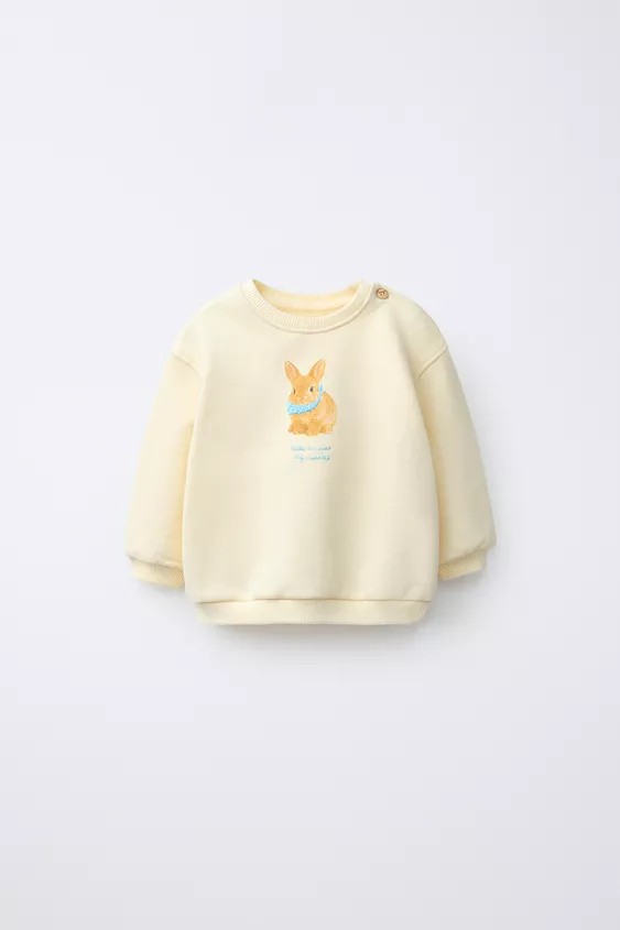 EMBROIDERED BUNNY SWEATSHIRT | Zara Canada