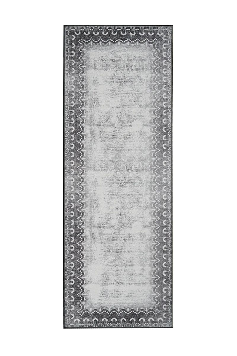 Dardon Bordered Grey Washable Rug | My Magic Carpet