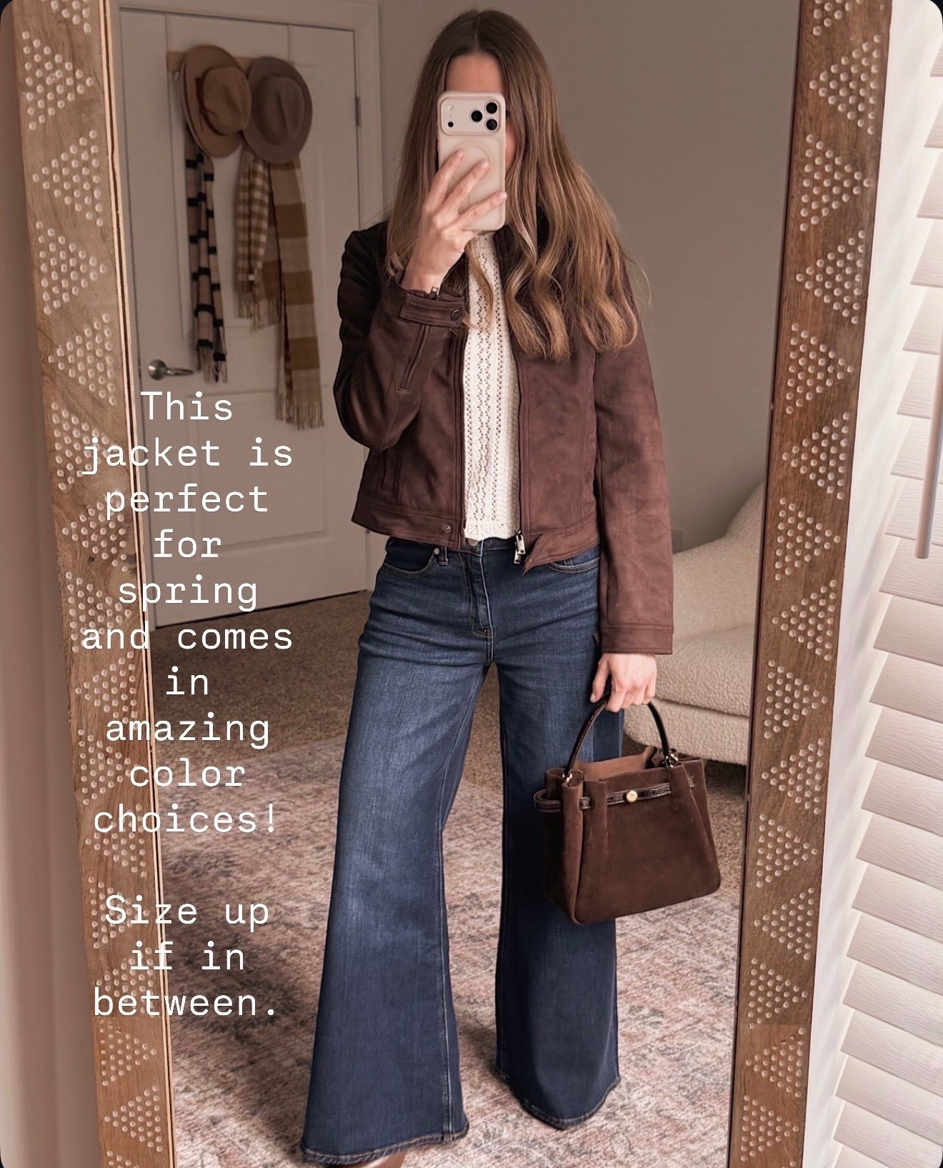 This suede jacket is one of those spring layers that instantly elevates denim. The cropped fit works so well with wide leg jeans, and the rich brown feels classic but still fresh for the season.

brown suede jacket outfit, spring jacket for women, wide leg jeans outfit, elevated casual style, neutral spring layers, everyday chic outfit, classic brown accessories, transitional spring outfit

#LTKOver40 #LTKSeasonal #LTKWorkwear