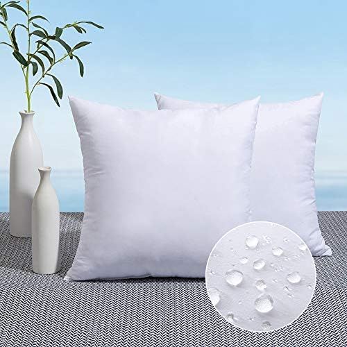 MIULEE Pack of 2 Outdoor Pillow Inserts Waterproof 24x24 Throw Pillow Inserts Premium Hypoallerge... | Amazon (US)