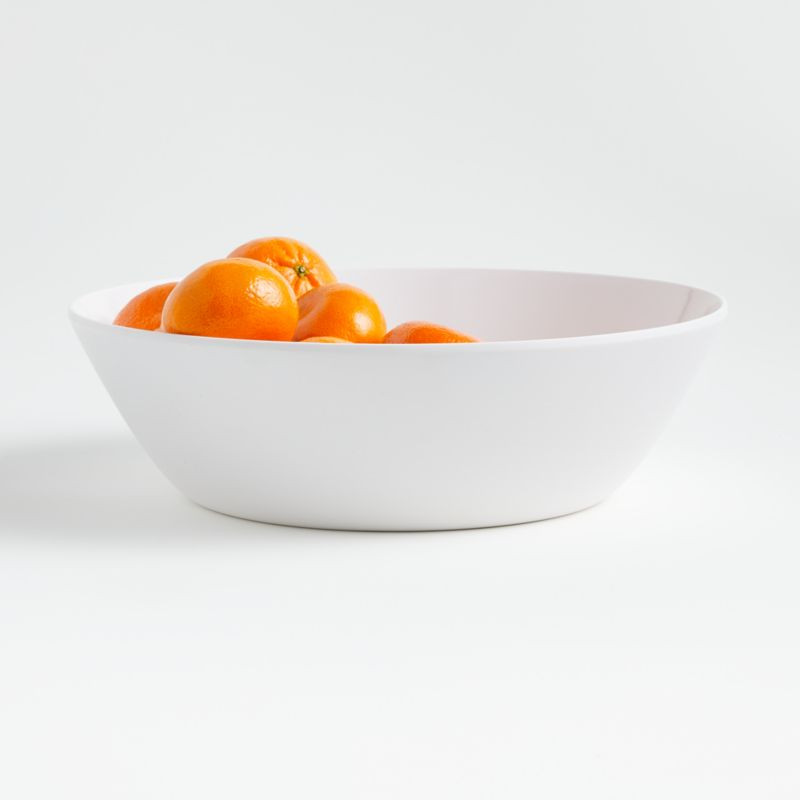 Lunea White 11.75" Outdoor Melamine Serving Bowl + Reviews | Crate & Barrel | Crate & Barrel