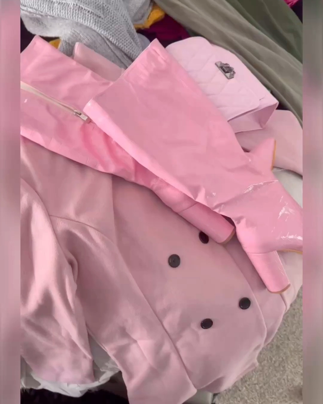 Another pink look or THE pink look??? 

Top, Skirt & Vest are a L
Stocking are Plus Sized (2 pairs layered)
Earrings & Rings from SHEIN as well 

I’m not a heel girlie so I probably won’t wear these pink boots out, BUT they’re 🔥🔥🔥

The cream boots are more comfortable 

I 🩷 this look so much!! 

#LTKFindsUnder50 #LTKOver40 #LTKHoliday