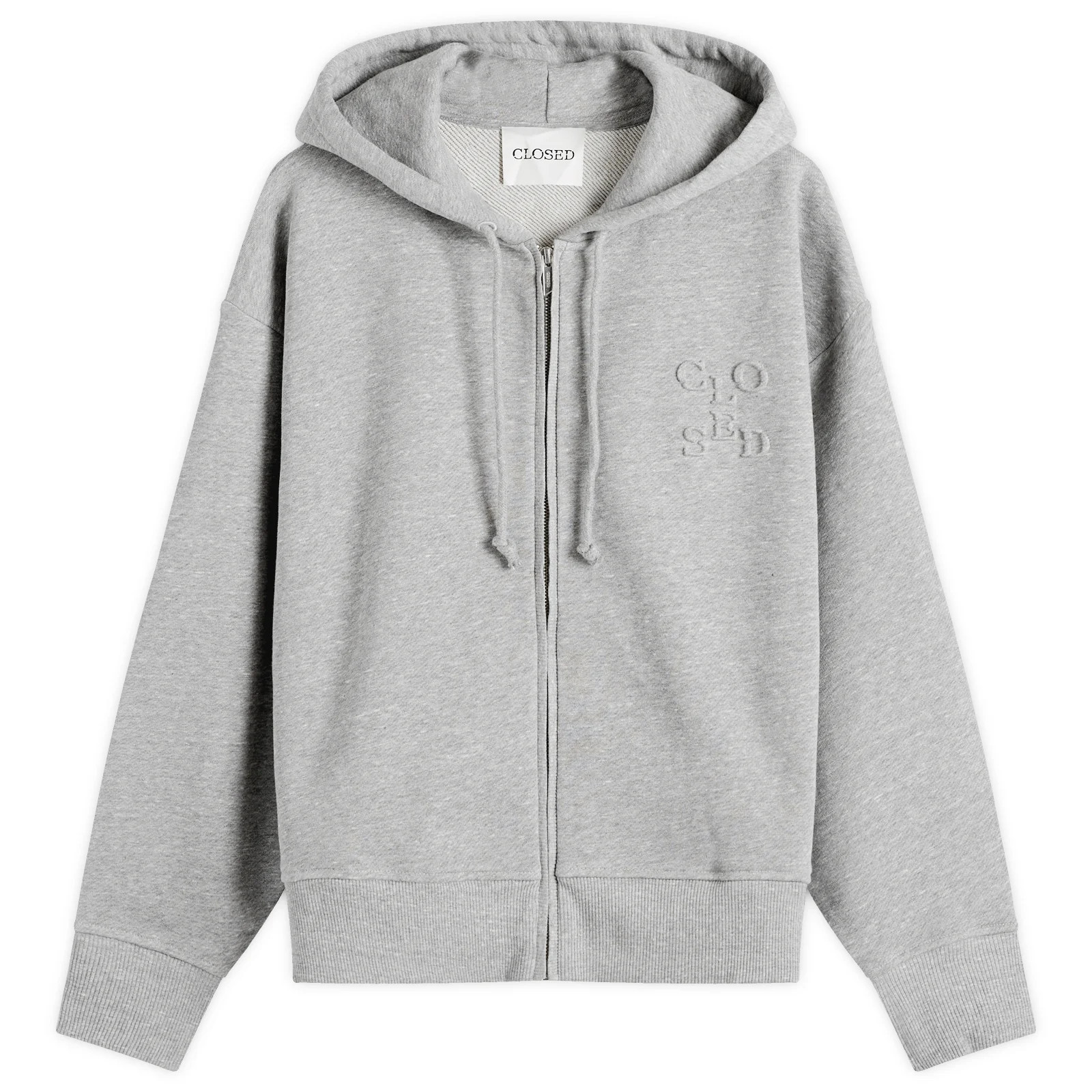 Closed Women's Zip Up Hoodie in Grey, Size X-Small | END. Clothing