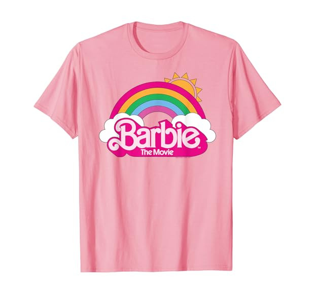 Barbie The Movie - Rainbow Logo T-Shirt | Amazon (US)