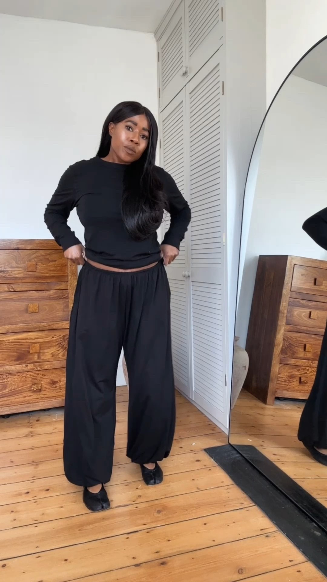 I wear size S in the trousers & size M in the top 

Woman fashion, woman style 

#LTKwinter #LTKspring #LTKuk