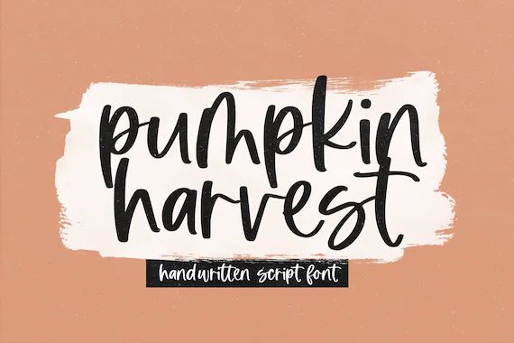 Pumpkin Harvest Font - Modern Script Font, Handwritten Font, Cricut Fonts, Calligraphy, Handlette... | Etsy (US)