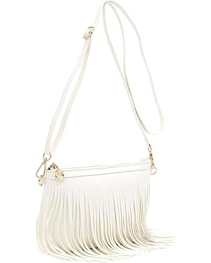 FashionPuzzle Small Fringe Crossbody Bag with Wrist Strap | Amazon (US)