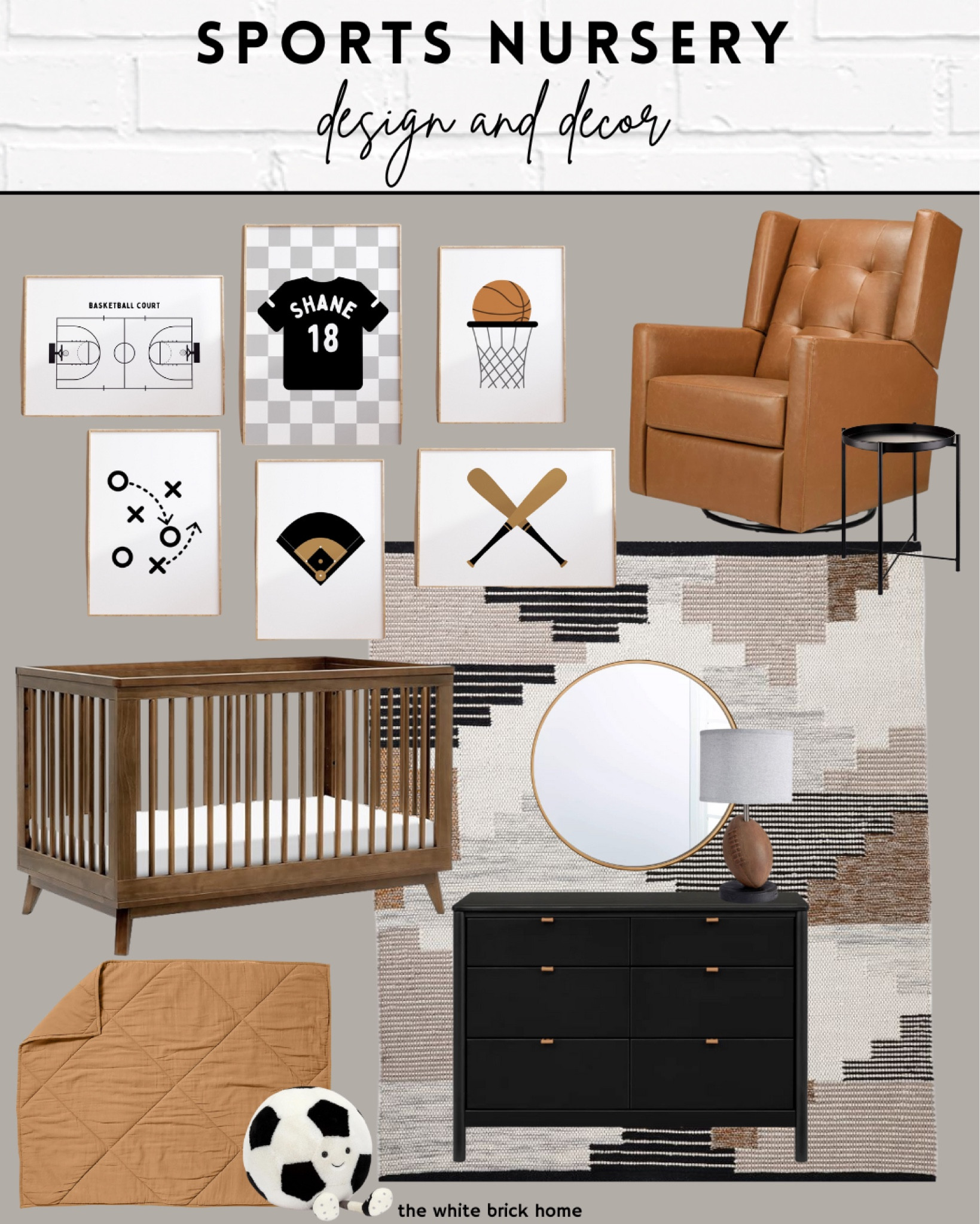 A fun nursery design with this affordable sports themed wall art from Etsy! 

Nursery, nursery design, nursery finds, baby boy nursery, nursery furniture, nursery dresser, babyletto, nursery crib, sports themed nursery, wall art, sports themed wall art, nursery rug, rug, area rug, nursery bedding, nursery glider, nursery crib, nursery wall decor, sports, football lamp, football nursery, home decor, nursery design, baby boy nursery, toddler boy bedroom, wayfair, target, Amazon, Etsy 

#LTKBaby #LTKBump #LTKHome
