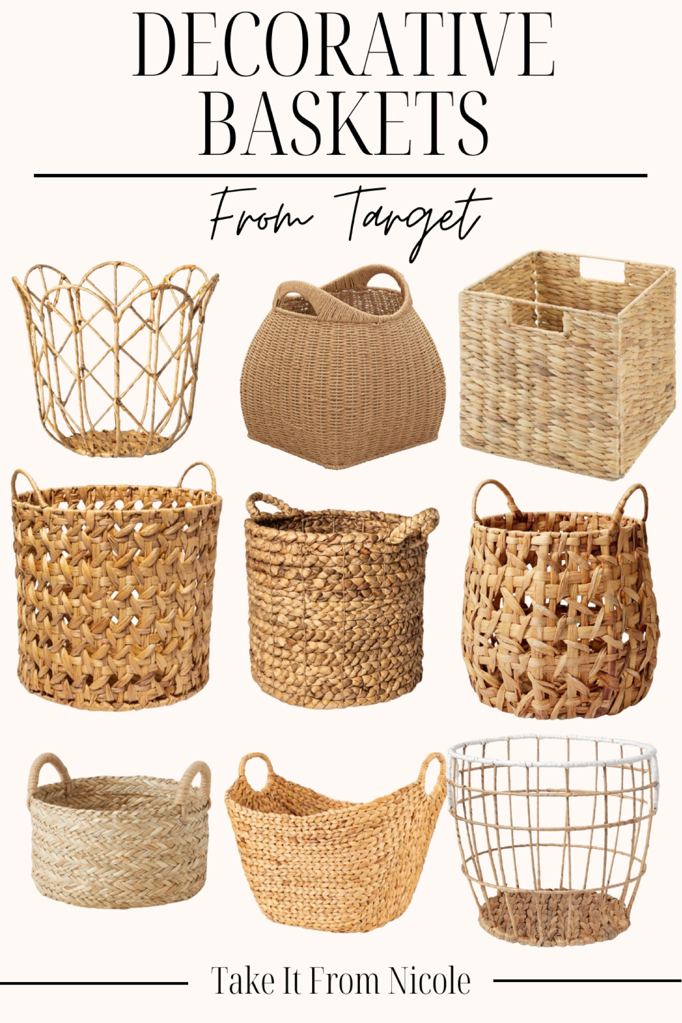 Decorative baskets from Target! Target home, Target decor, wicker baskets, organizers, home finds, home organizers. 

#LTKhome #LTKunder100 #LTKFind