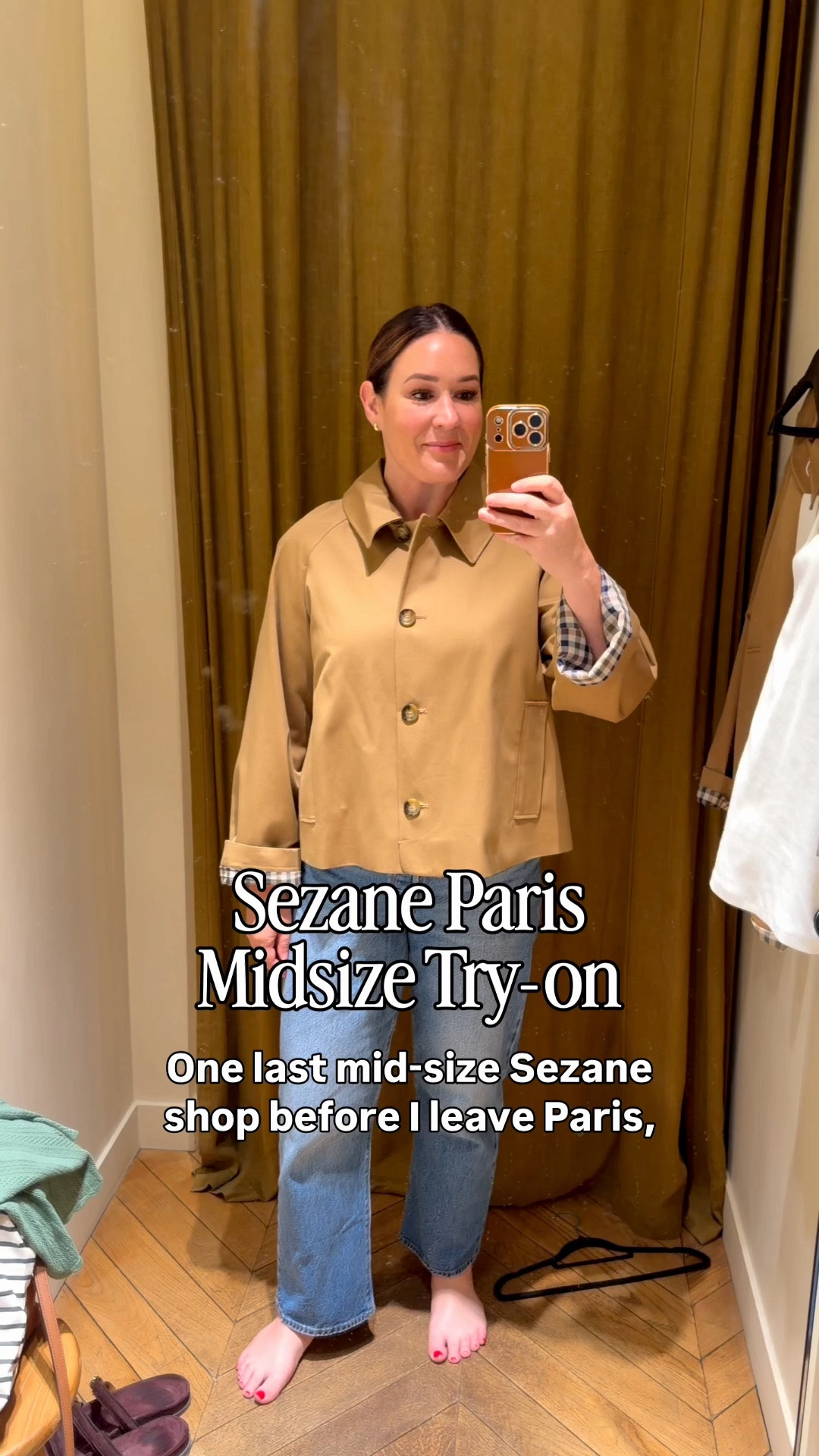 One last @SEZANE shop in Paris on a midsize 12 and found a couple of great pieces. Tell me your favorites in the comments!

Short trench- 38/6 size down two!
White square neck top- large
Button up ribbed tank- XL
Belted olive green shorts- 42/10
Green Pointelle top- Large (runs small)
Levi’s- 31/27

#LTKTravel #LTKMidsize #LTKOver40