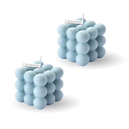 Xabono Aesthetic Candles - Vibrant Bubble Candle, Perfect for Women and Girls Who Appreciate Cute Decor - Pack of Bubble Candles (Blue) | Amazon (US)