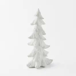 TREE_NT Lrg Glittered White Tree  / White | Bed Bath N' Table