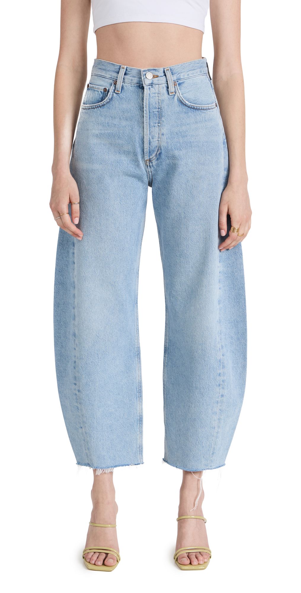 AGOLDE Luna Pieced High Rise Jeans | Shopbop