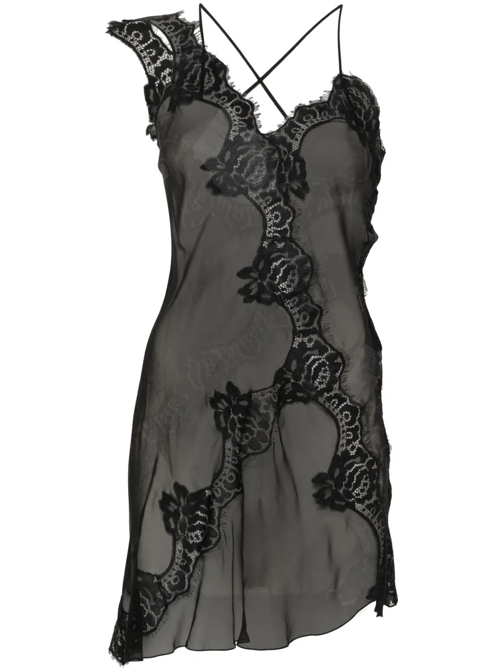 Alberta Ferretti Silk Sheer Top  | Black | FARFETCH LB | Farfetch Global