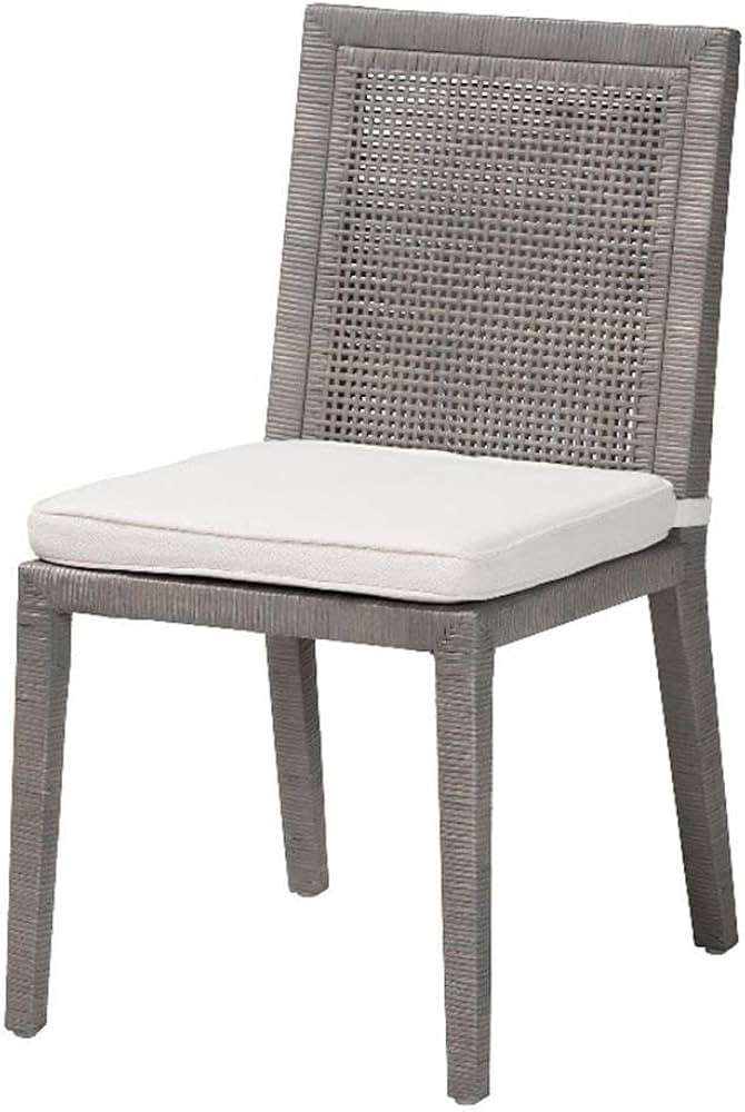 bali & pari Sofia Rattan Dining Chair Side Chair with Wood Frame Grey | Amazon (US)