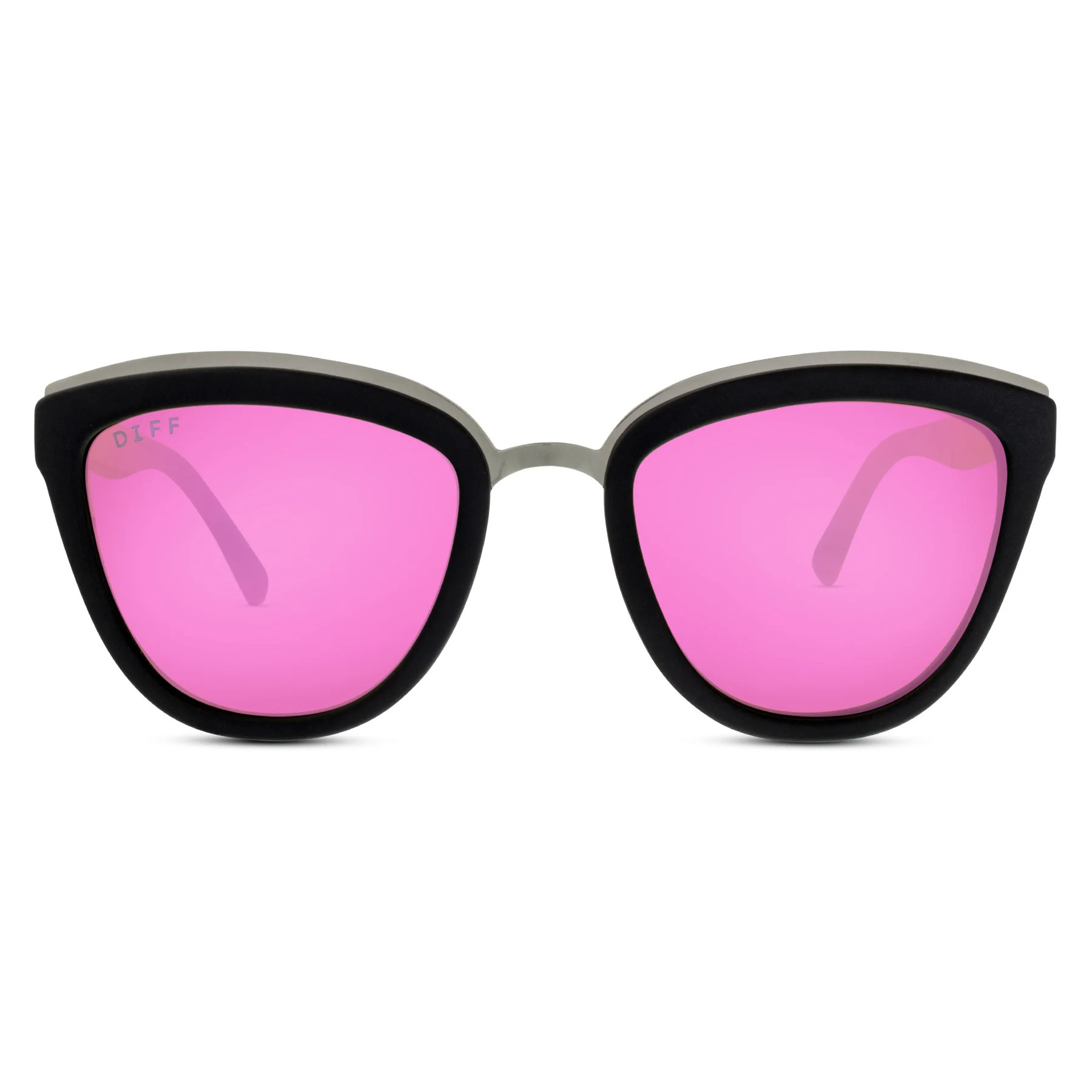 ROSE - GLOSS BLACK FRAME + PINK MIRROR | DIFF Eyewear