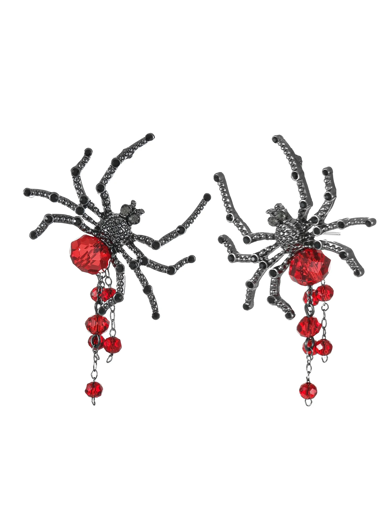 Way to Celebrate Halloween Spider Earring, Red, 1 Pair | Walmart (US)