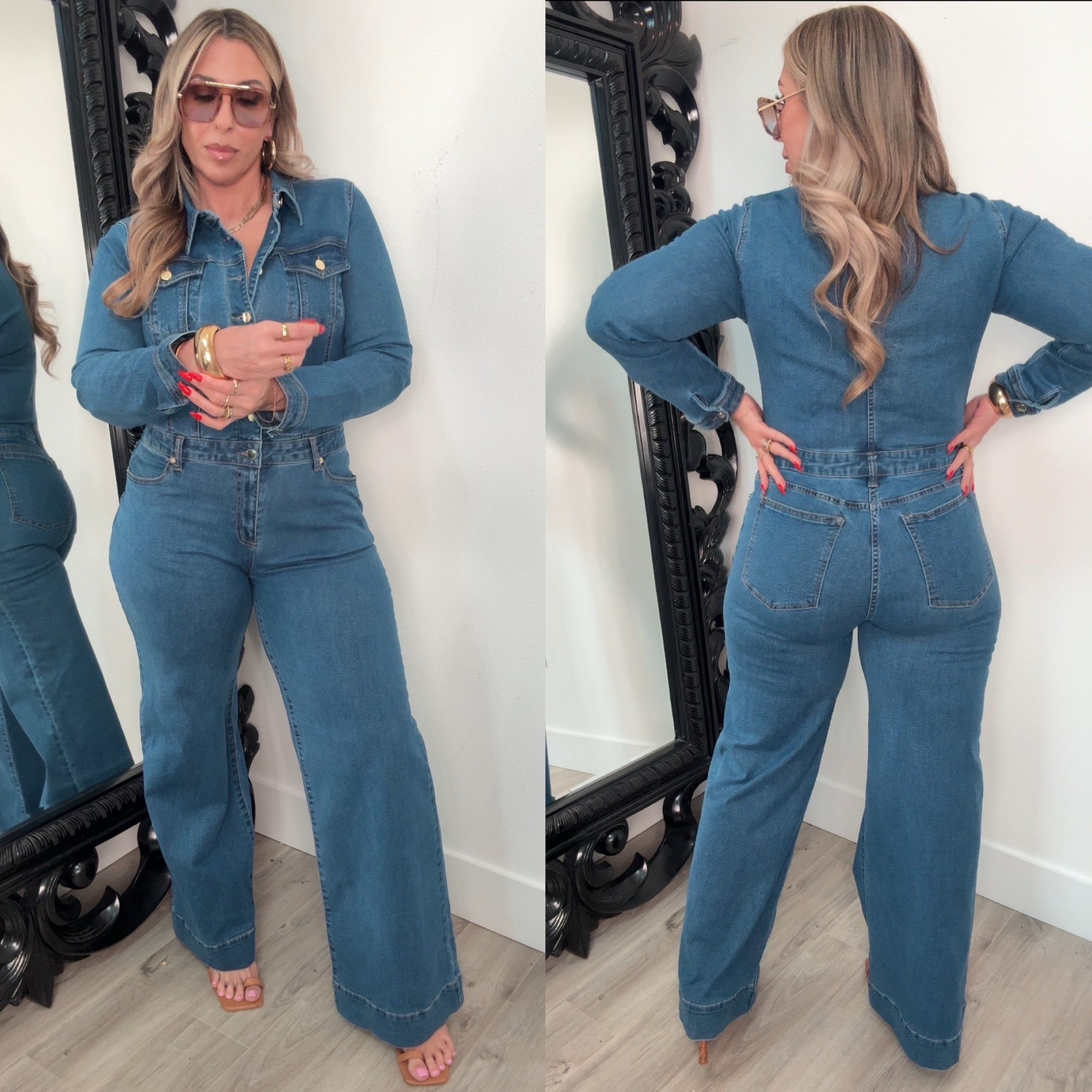 Midsize Denim Jumpsuit
 
Flattering, snatching and super stretchy denim jumpsuit size L.

I have on a 3 inch heel and the length JUST works on me. Linked similar shoes. 

hoops 50mm

#LTKgrwm #LTKMidsize #LTKootd

#LTKootd #LTKMidsize #LTKOver40