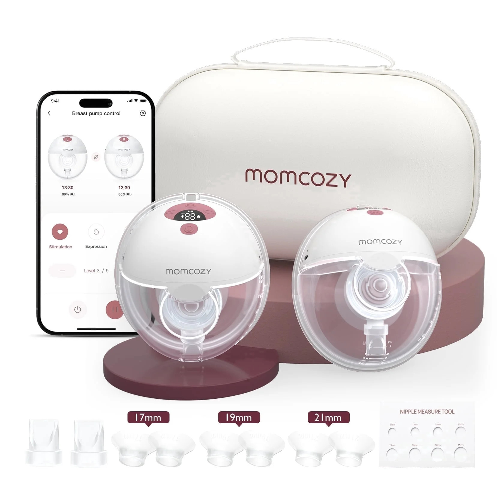 Momcozy M5 Smart App Control Hands Free Breast Pump, Double Wearable Breast Pump of Baby Mouth Double-Sealed Flange with 3 Modes & 9 Levels, Electric Pump Portable - Walmart.com | Walmart (US)
