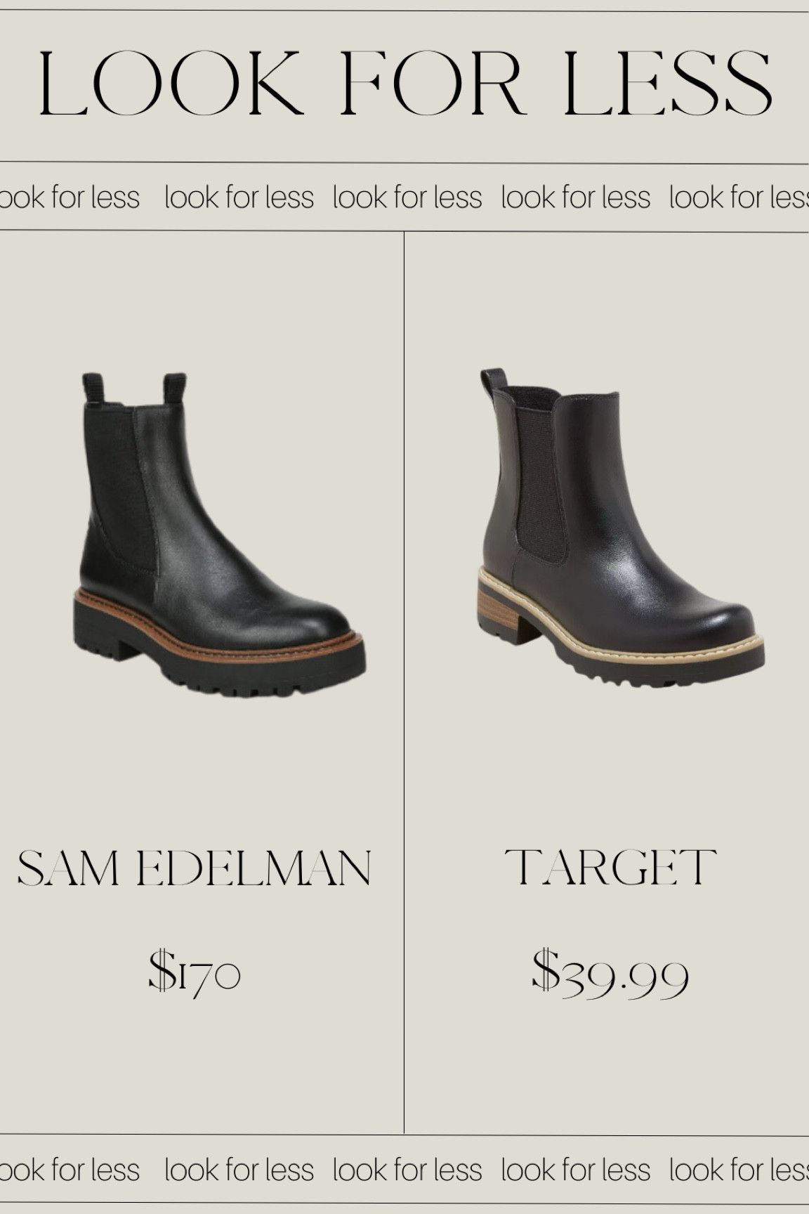 Chelsea boot save or splurge 

#LTKfindsunder50 #LTKshoecrush #LTKstyletip