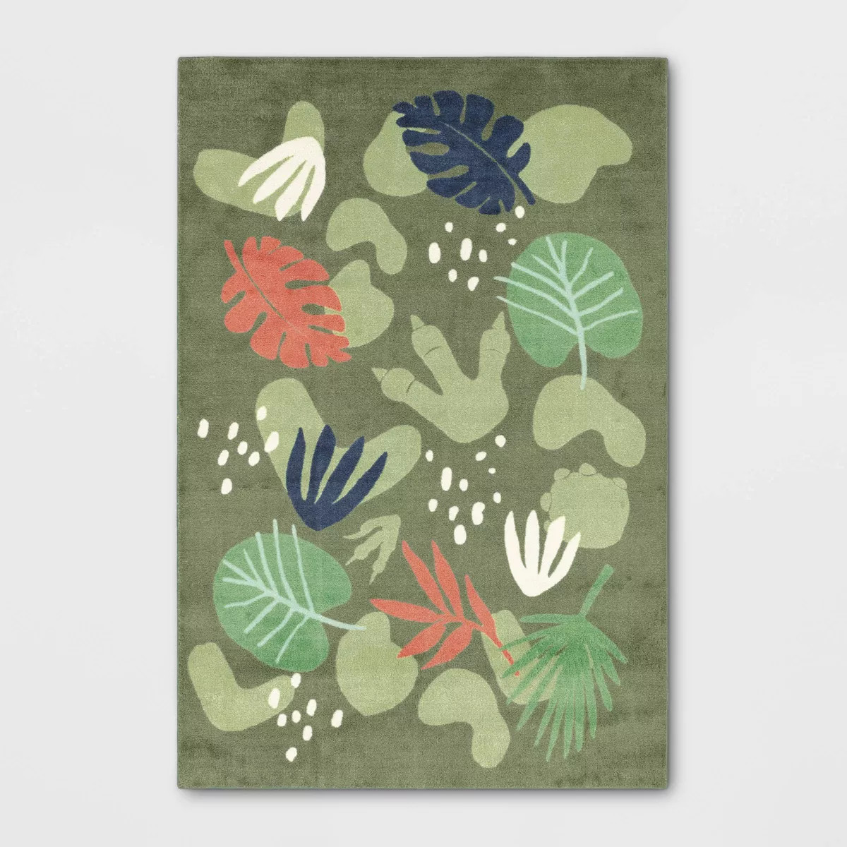 Dinosaur Shapes Kids' Rug Green - Pillowfort™ | Target