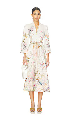 Zimmermann Rebellion Button Midi Dress in Cream Aviary from Revolve.com | Revolve Clothing (Global)