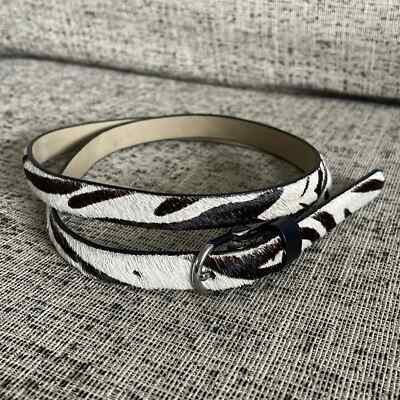 Talbots Calf Hair Zebra Print Belt Size Small  | eBay | eBay US