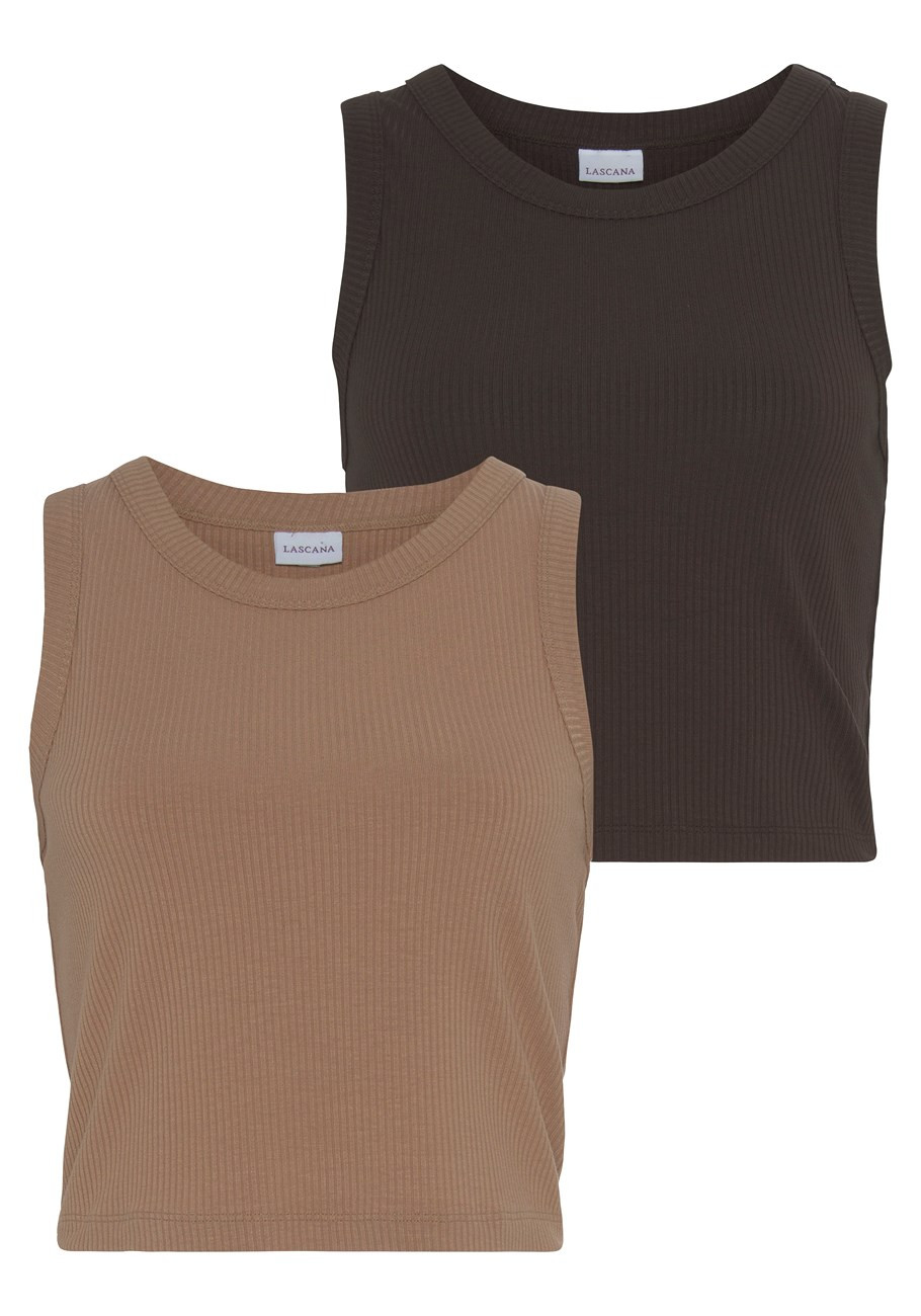 2 pk crop tank tops | Lascana