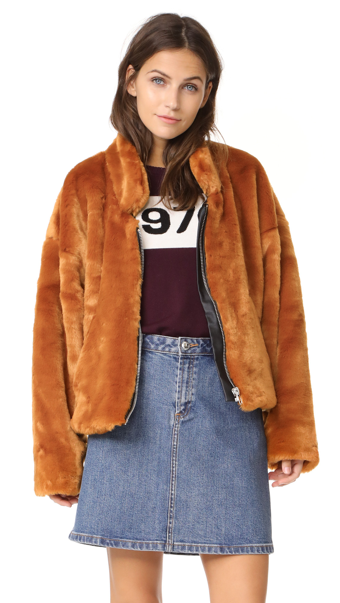Free People Furry Bomber Jacket | Shopbop