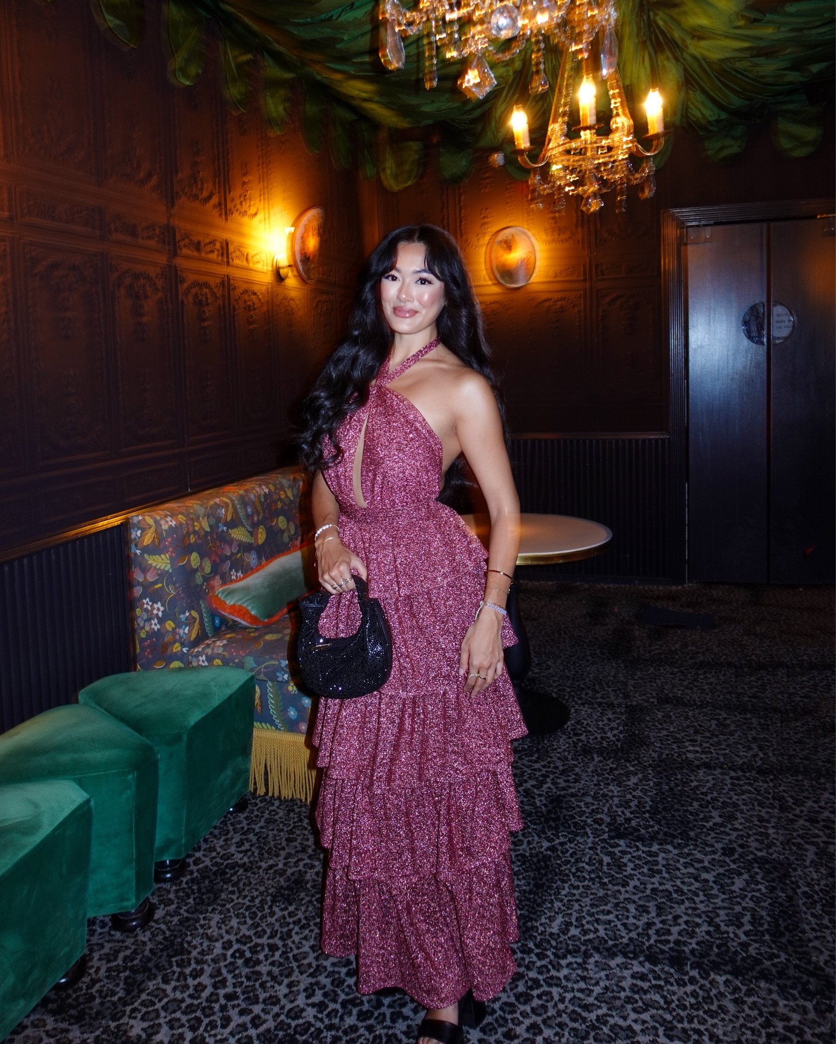 wearing the Talia halter long dress from shopbuddylove in XS! 🤍✨

#LTKParties #LTKItBag #LTKShoeCrush