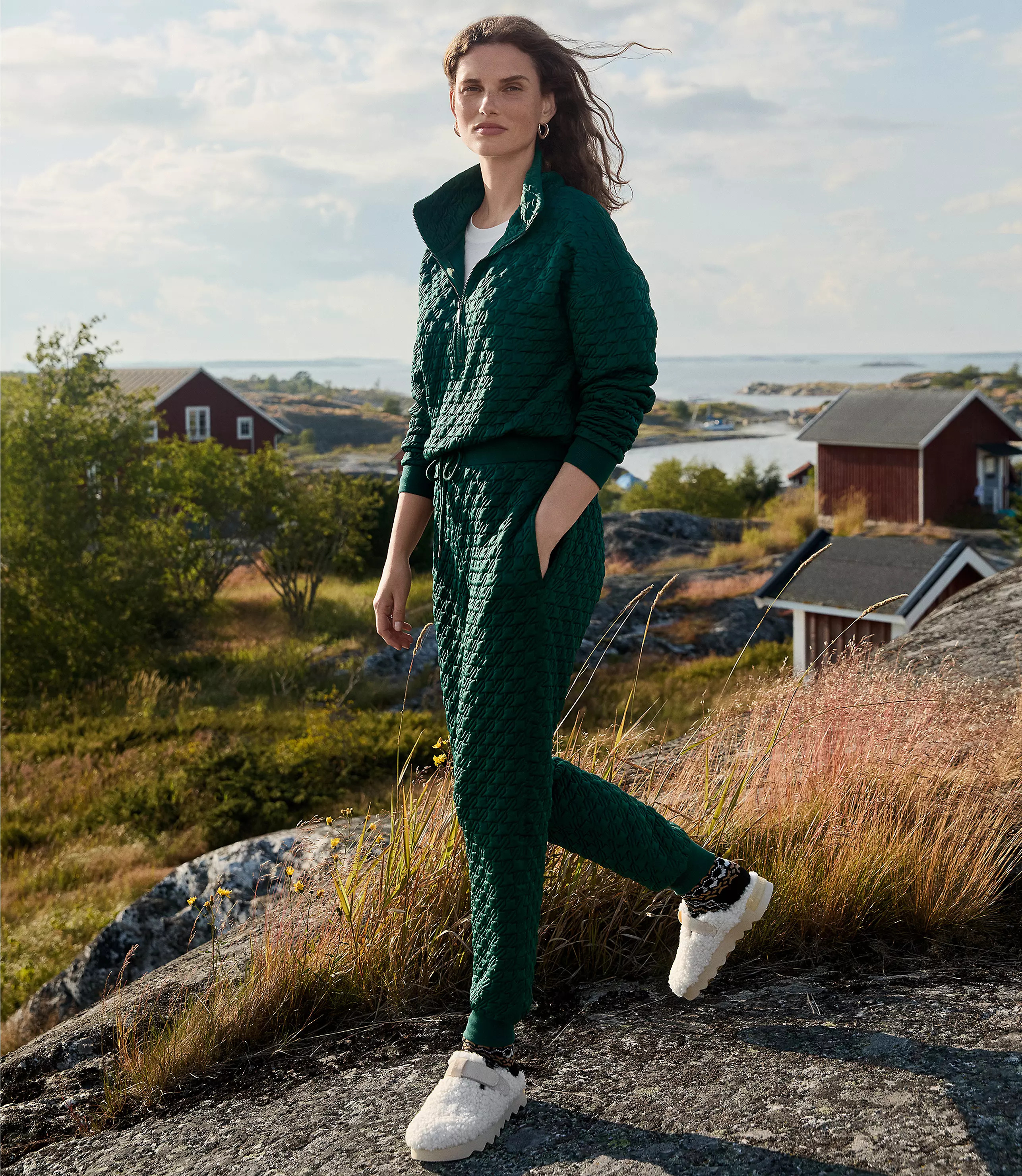 Lou & Grey Houndstooth Jacquard Joggers | LOFT