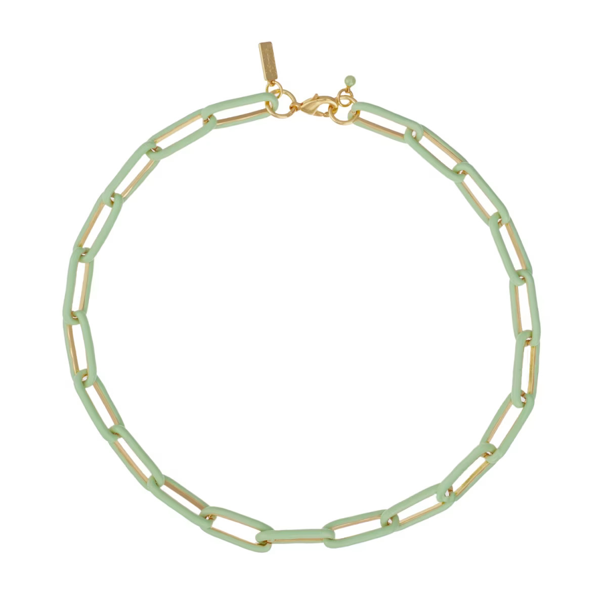 Enamel Chain Necklace - Green | Wolf & Badger (US)