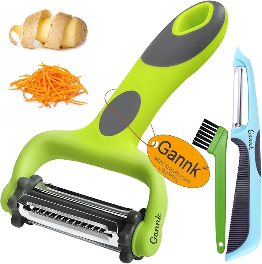 GANNK Potato Apple Vegetable Peelers for Kitchen, I and Y Peelers for Fruit Veggie Potatoes Carro... | Amazon (US)