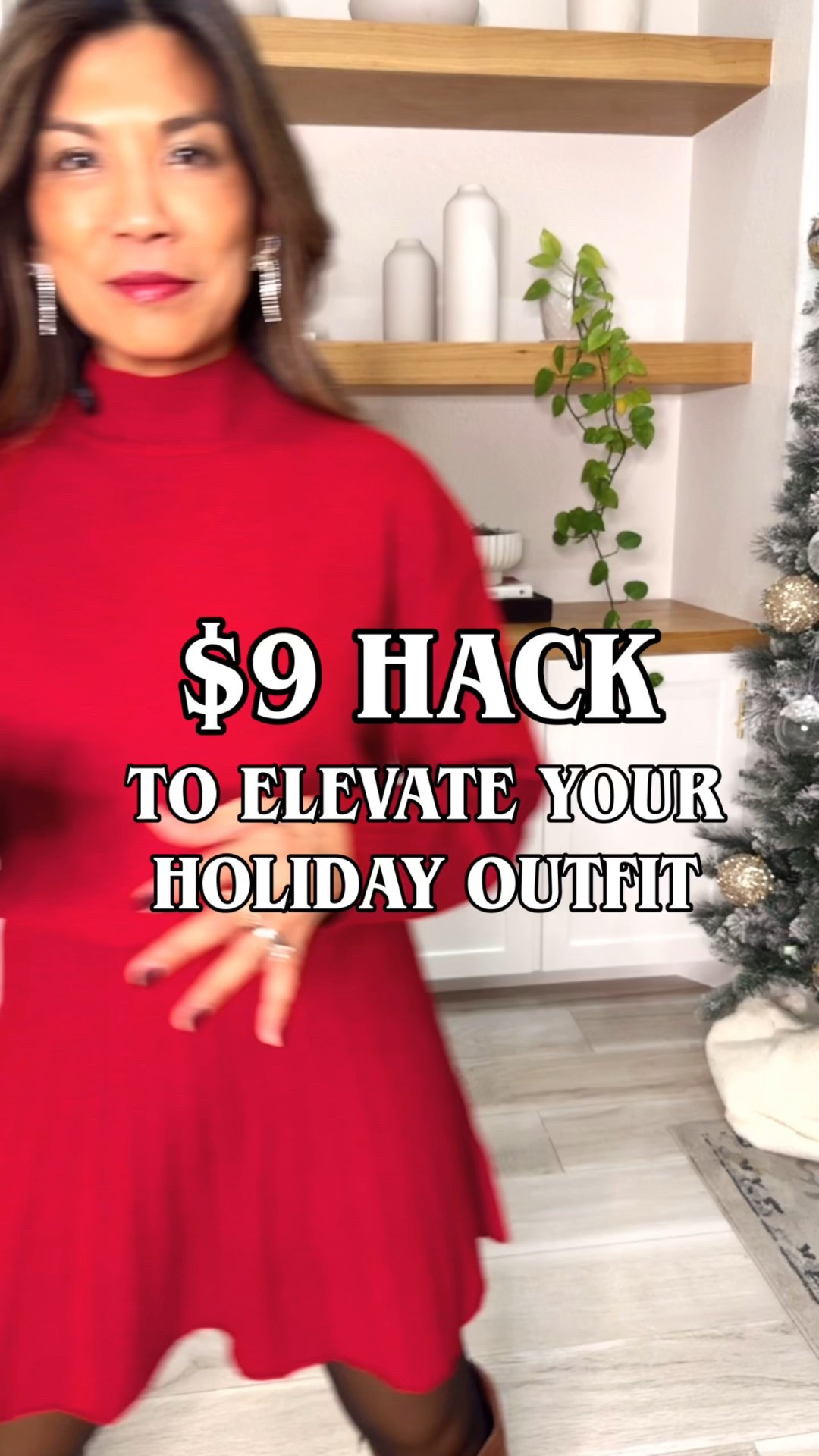 I’m 5’2” 118#ish for reference 
Love this $9 hack to elevate your holiday look.
Rhinestone -mine is from brand MBAIYO. I also linked another Amazon brand that looks similar. 
Sweater set in small tts.
Boots tts.
Fleece-lined tights in S/M black-skin
All Accesories linked.

What to wear to a holiday party, work office holiday outfit, outfit idea for women over 50, fashion over 40, petite fashion, sweater skirt set, fleece-lined tights. Holiday outfit inspo for midlife women, boots. 

#LTKCyberWeek #LTKPetite #LTKHoliday