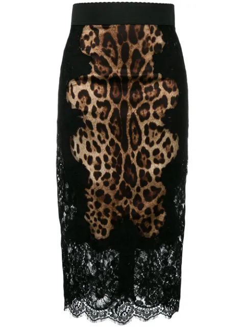 Dolce & Gabbana leopard-print Pencil Skirt - Farfetch | Farfetch Global