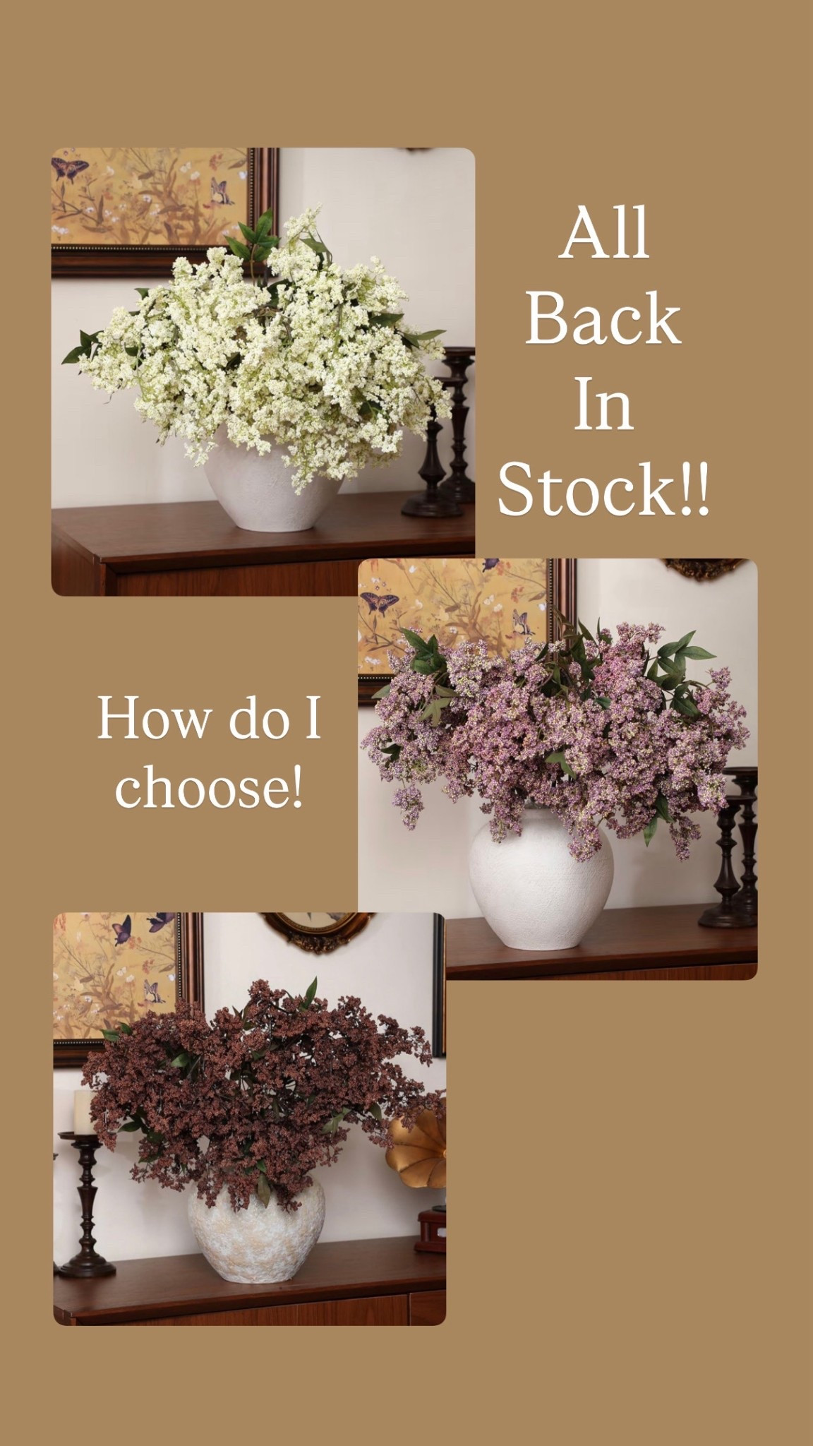 Berry stems are back in stock 
Brown berry stems, purple berry stems and white berry stems are back!



#LTKSaleAlert #LTKHome
