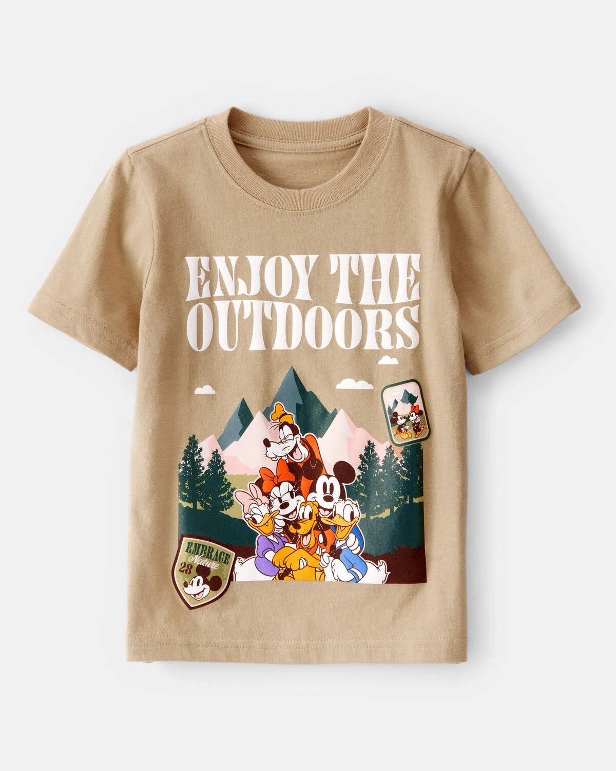 Toddler Boy "Enjoy The Outdoors" Mickey & Friends Short-Sleeve Graphic Tee - Brown | Carter's Inc