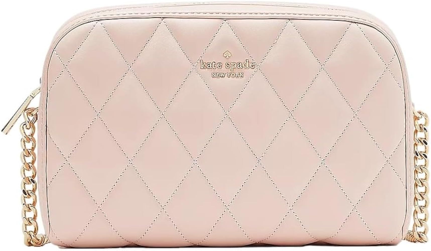 Kate Spade New York Women's Carey Smooth Leather Quilted Mini Camera Bag, Conch Pink | Amazon (US)