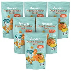 Amara Smoothie Melts - Mango Carrot - Baby Snacks Made With Fruits and Vegetables - Healthy Toddl... | Amazon (US)