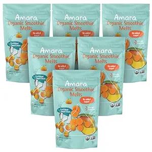 Amara Smoothie Melts - Mango Carrot - Baby Snacks Made With Fruits and Vegetables - Healthy Toddl... | Amazon (US)