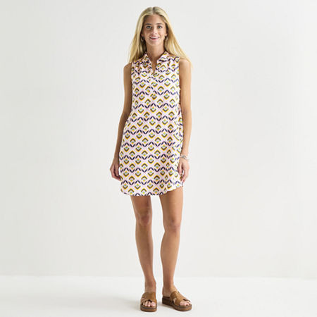 St. John's Bay Womens Sleeveless Sheath Dress, Xx-large, Pink | JCPenney