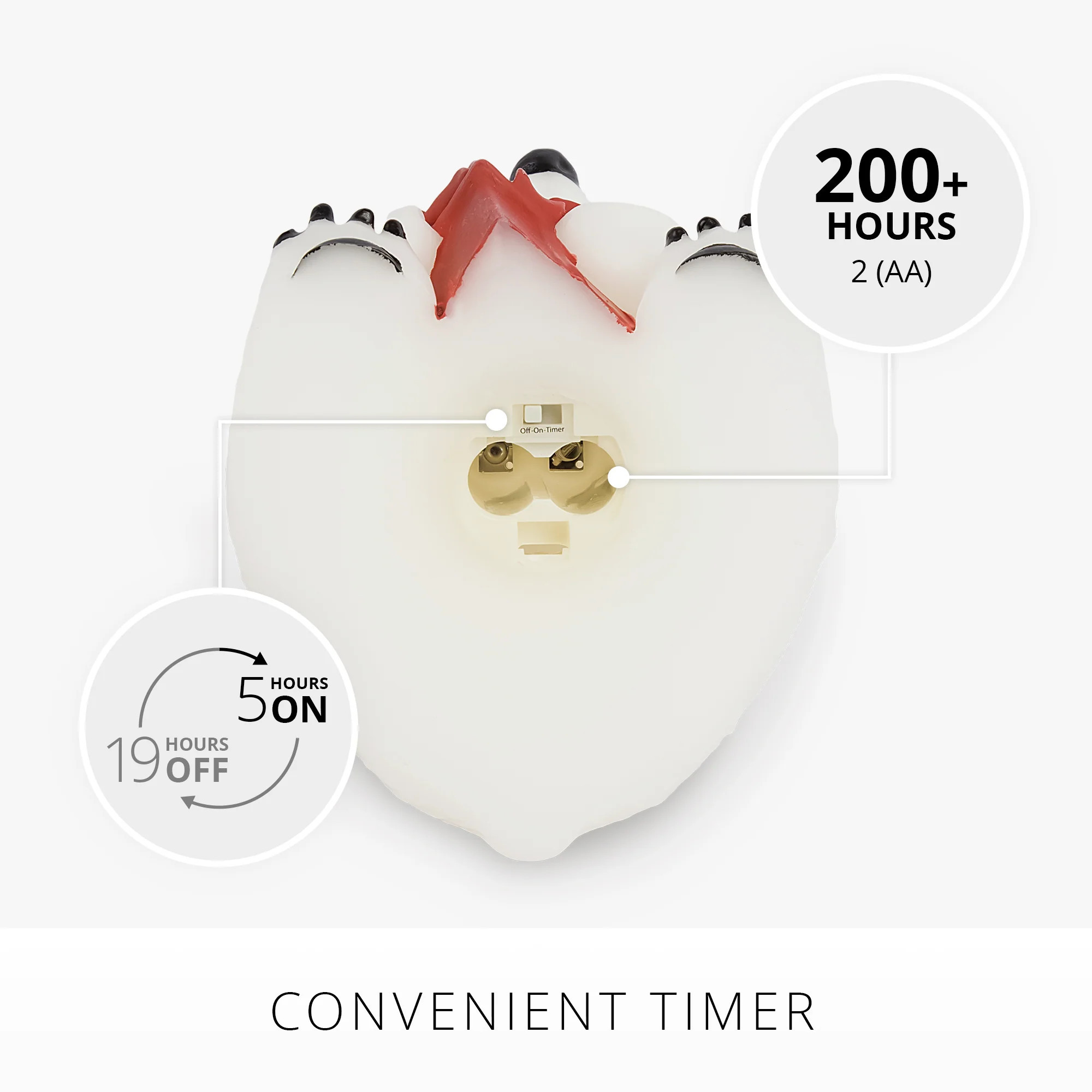 Star White Flameless Candle Polar Bear | Luminara