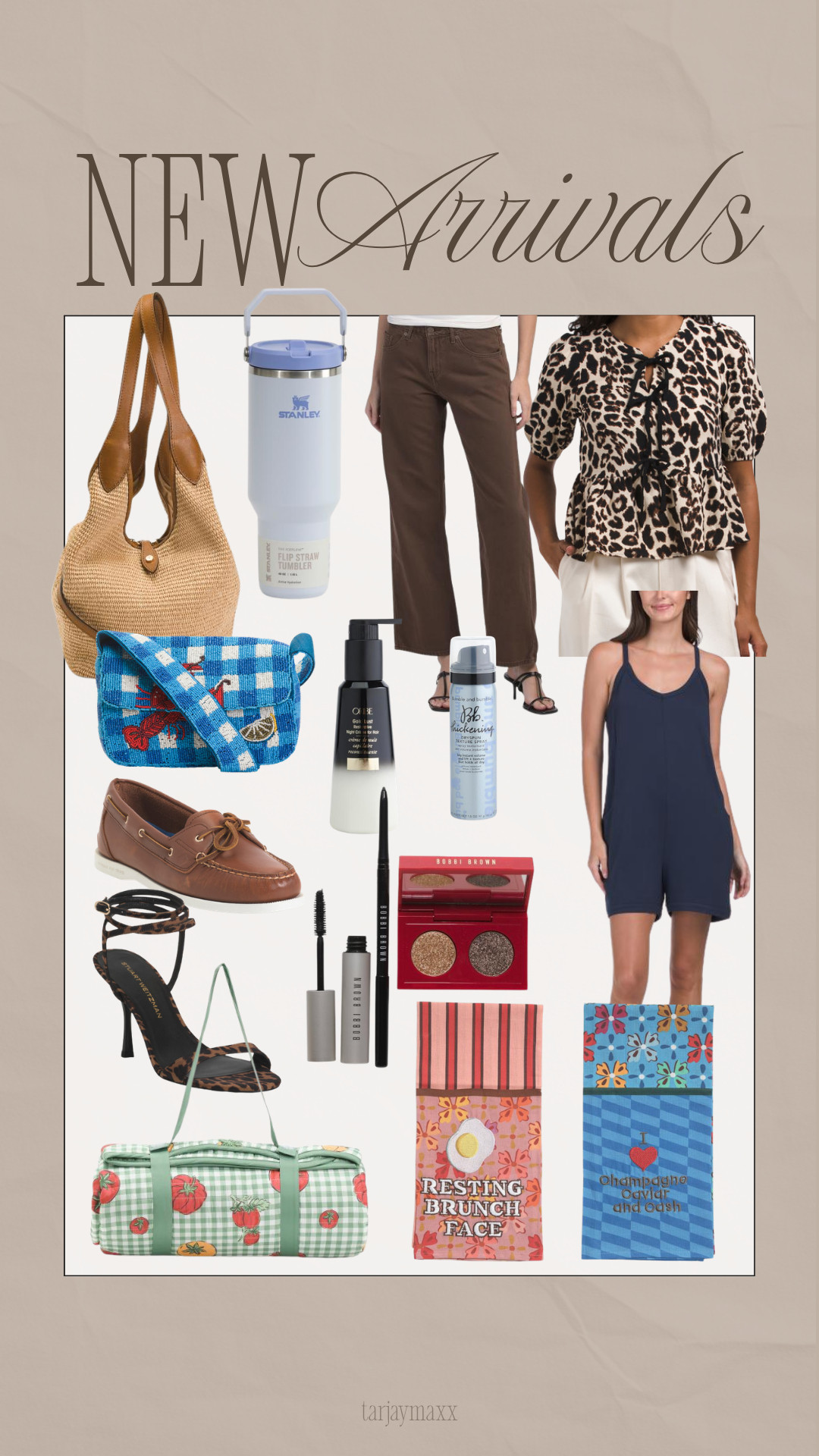 TJ Maxx online new arrivals are giving effortless summer lately and I’m obsessed with all the fun pops of color mixed with neutral staples 😭 The leopard top, little fruit travel pouch, and woven tote are SO cute for vacation, summer weekends, or everyday outfits and I cannot believe some of these finds are online right now!!
wedding guest dress summer, country concert outfits, summer outfits, date night outfits, graduation guest outfits, summer dresses, graduation dresses, business casual workwear, work outfits, vacation outfits beach, tj maxx online finds, woven tote bags, resort wear, summer fashion, travel accessories 

 #LTKgrwm #LTKootd #LTKselfcare