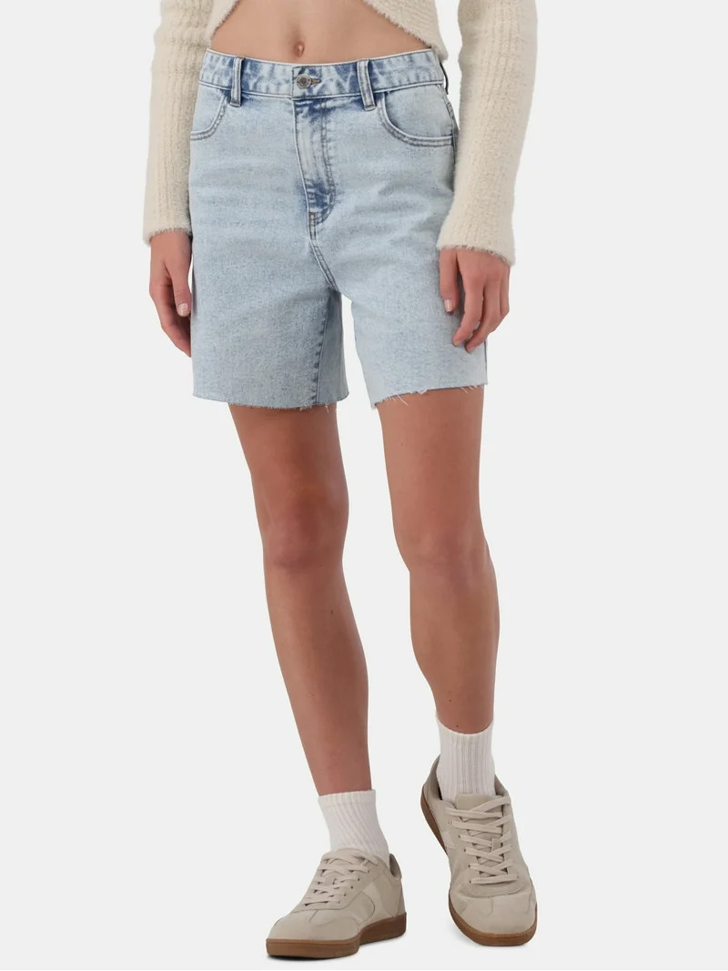 No Boundaries High-Rise Cutoff Jorts, 6” Inseam, Women's | Walmart (US)