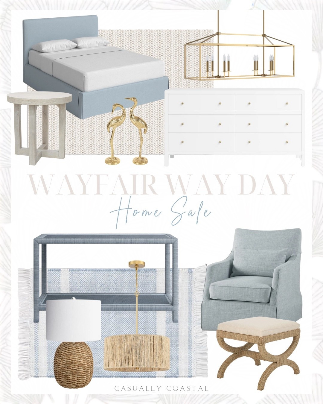 Wayfair Way Day Home Sale, with up to 80% off! Everything ships free!
—--
Wayfair sale, coastal home, coastal decor, wayfair rug, coastal rug, coastal chair, coastal bed, coastal lighting, coastal lamp, coastal stool, coastal ottoman, coastal rug, striped rug, indoor outdoor rug, coastal den table, round end table, swivel armchair, blue armchair, 4 light dimmable drum chandelier, coastal chandelier, upholstered low profile platform bed, blue platform bed, gold metal flamingo sculptures, upholstered ottoman, 6 drawer dresser, white dresser, flatweave ivory area rug, neutral rug, 5x8 rug, rug on sale, 8 light dimmable kitchen island swuare chandelier, 50” console table, coastal console table, wicker rattan table lamp, 2 drawer nightstand, tiered round drink table 

#LTKFindsUnder100 #LTKHome #LTKSaleAlert
