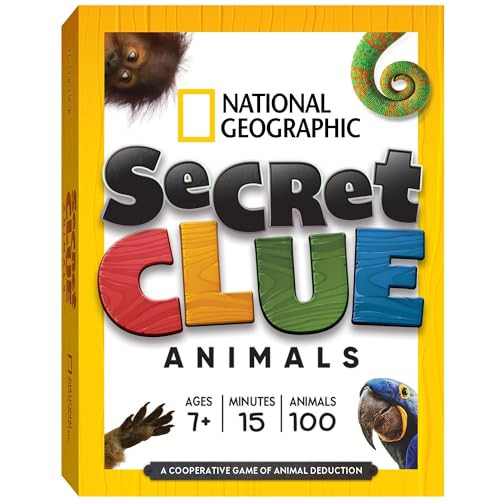 National Geographic: Secret Clue Animals - Card Game for Kids 7 & Up - Fun & Cooperative Board Games for The for Girls & Boys Ages 7, 8, 9, 10 | Amazon (US)